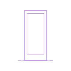 Buildings Interior Doors Solid Interior Door Vertical 1 Panel Line Art Svg Vector, Free Vectors File